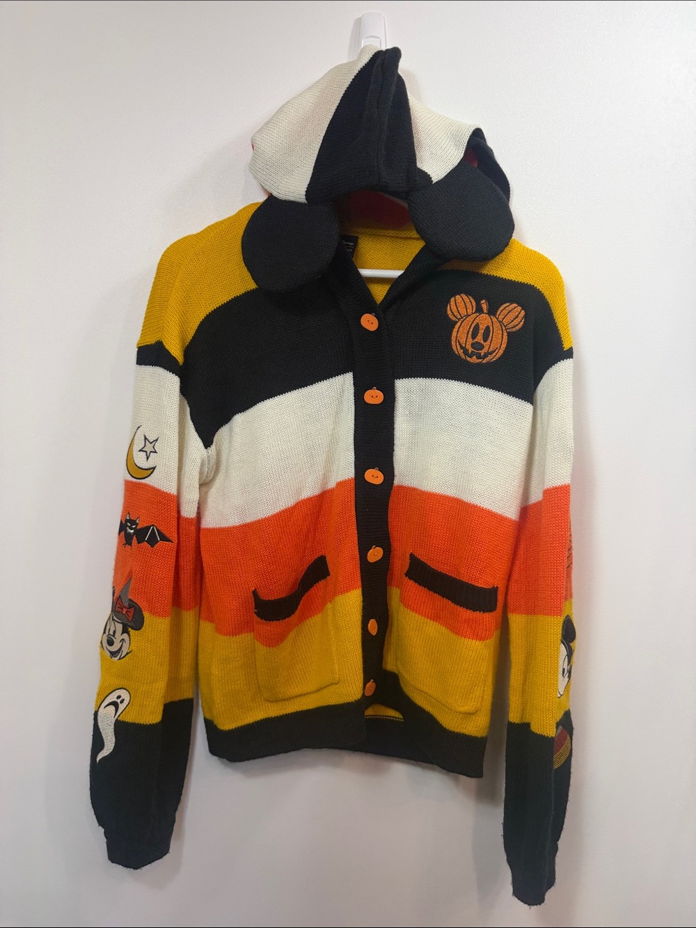 Disney Her Universe Halloween Mickey Mouse striped cardigan size small